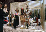 Coco Fusco and Paula Heredia. The Couple in the Cage: Guatinaui Odyssey. 1993. Standard-definition video (black and white and color, sound). 31 min. The Museum of Modern Art, New York. Gift of Mario Cader-Frech through the Latin American and Caribbean Fund. © 2025 Coco Fusco and Paula Heredia. Courtesy Video Data Bank, School of the Art Institute of Chicago.