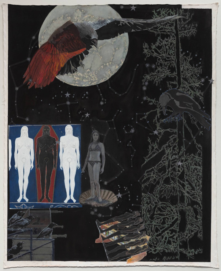 Jo Baer. Memorial for an Art World Body (Nevermore). 2009. Oil on unstretched canvas