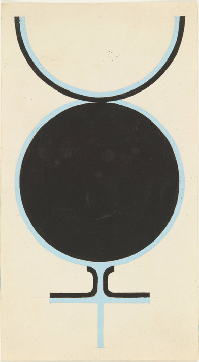 Jo Baer. Sex Symbol. 1961. Gouache and pencil on paper