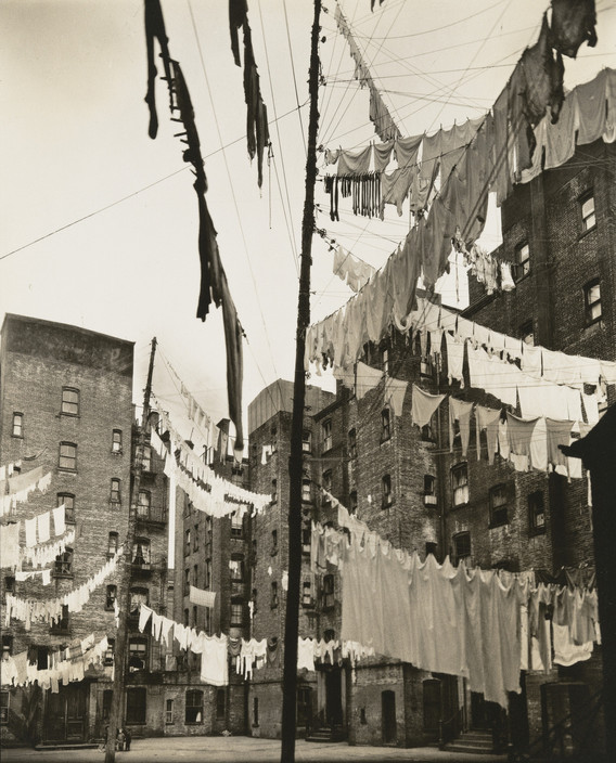 Berenice Abbott. Court of the First Model Tenements in New York City, 361-365 East 71st Street, Manhattan. March 16, 1936. Gelatin silver print