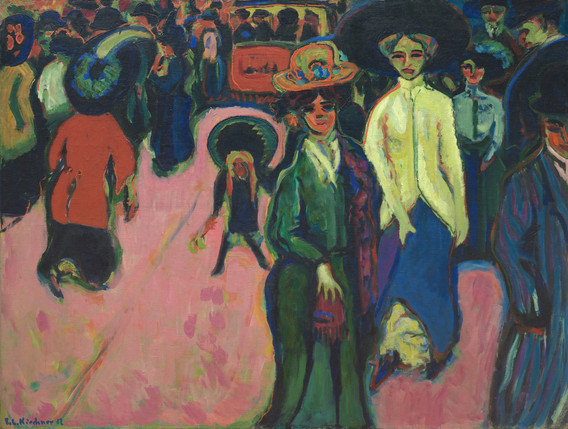 Ernst Ludwig Kirchner. Street, Dresden. 1908 (reworked 1919; dated on painting 1907). Oil on canvas