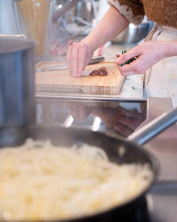 Mina Stone in her Brooklyn test kitchen