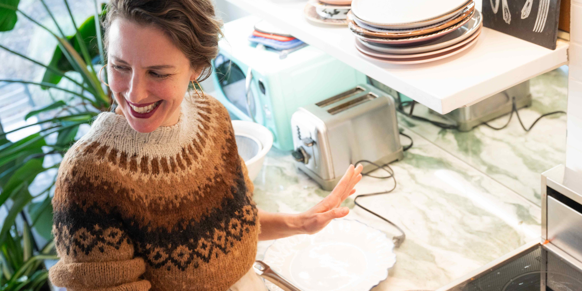 Mina Stone in her Brooklyn test kitchen. Photo: Naeem Douglas