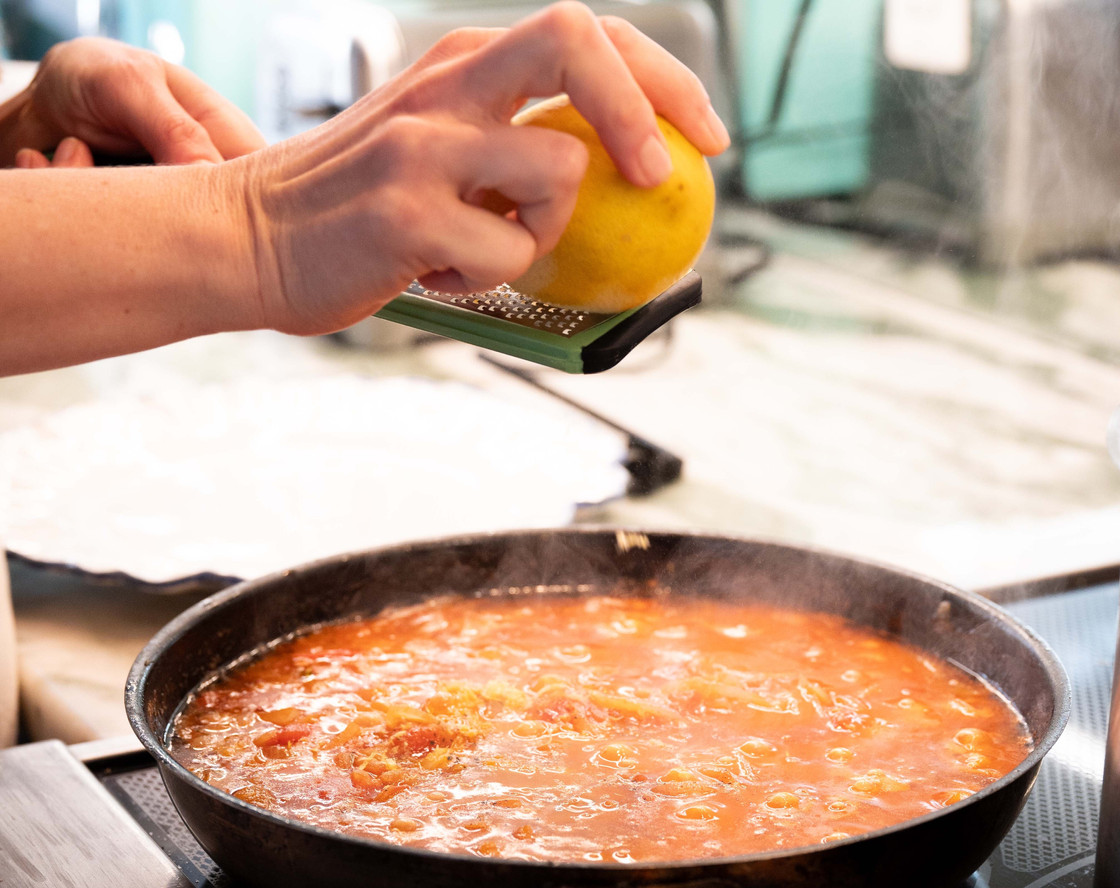 Mina Stone in her Brooklyn test kitchen
