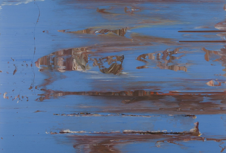 Jack Whitten. Mirsinaki Blue. 1974. Acrylic on canvas. Collection of the Herbert F. Johnson Museum of Art, Cornell University. Gift of Leonard and Ruth Bocour. © 2025 Herbert F. Johnson Museum of Art, Cornell University