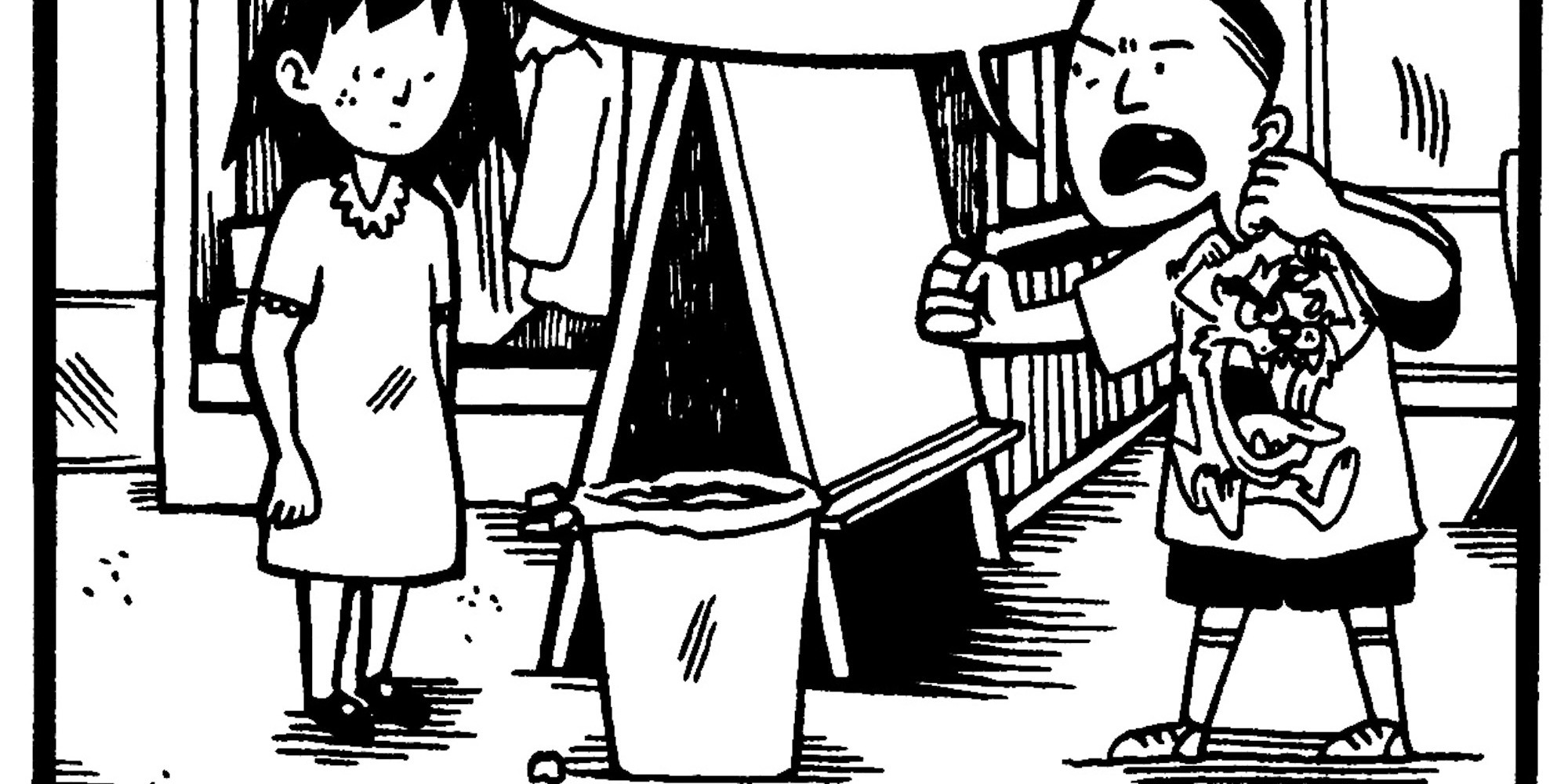 A panel from M.S. Harkness’s A Harsh and Dreadful Thing, 2025. Courtesy the artist