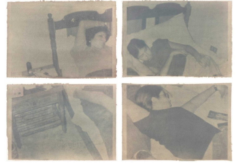 Image: Diana Guerra. Hotel Room 2000. 2024. Anthotypes made with purple corn on watercolor paper. Courtesy the artist