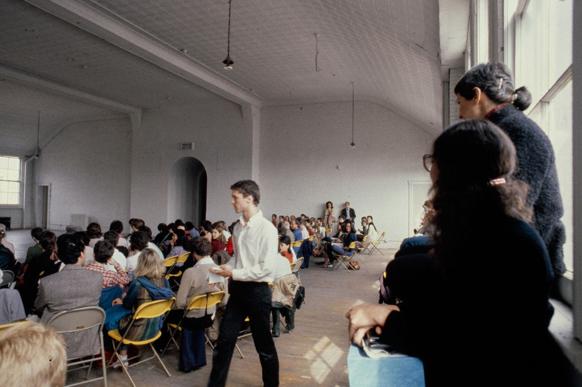 Tim Miller. Postwar. 1981. Performed as part of DANCETEXTFLASH, P.S.1, May 9–10, 1981