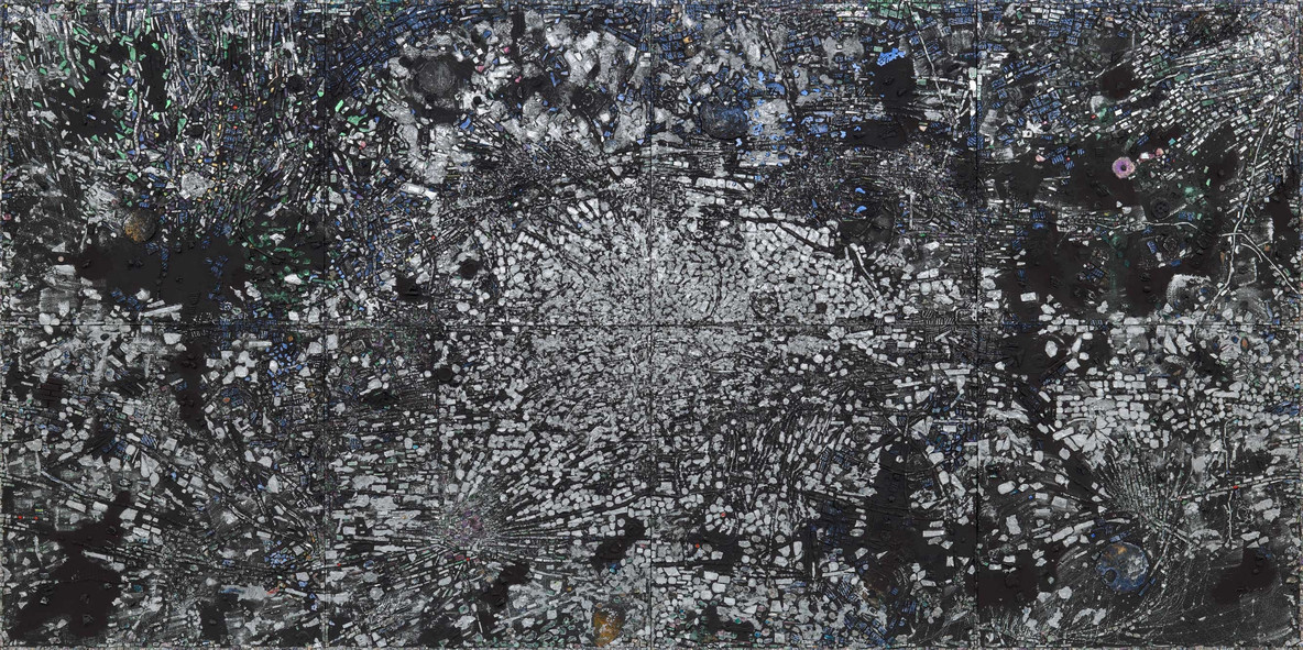Jack Whitten. Atopolis: For Édouard Glissant. 2014. Acrylic on canvas, eight panels