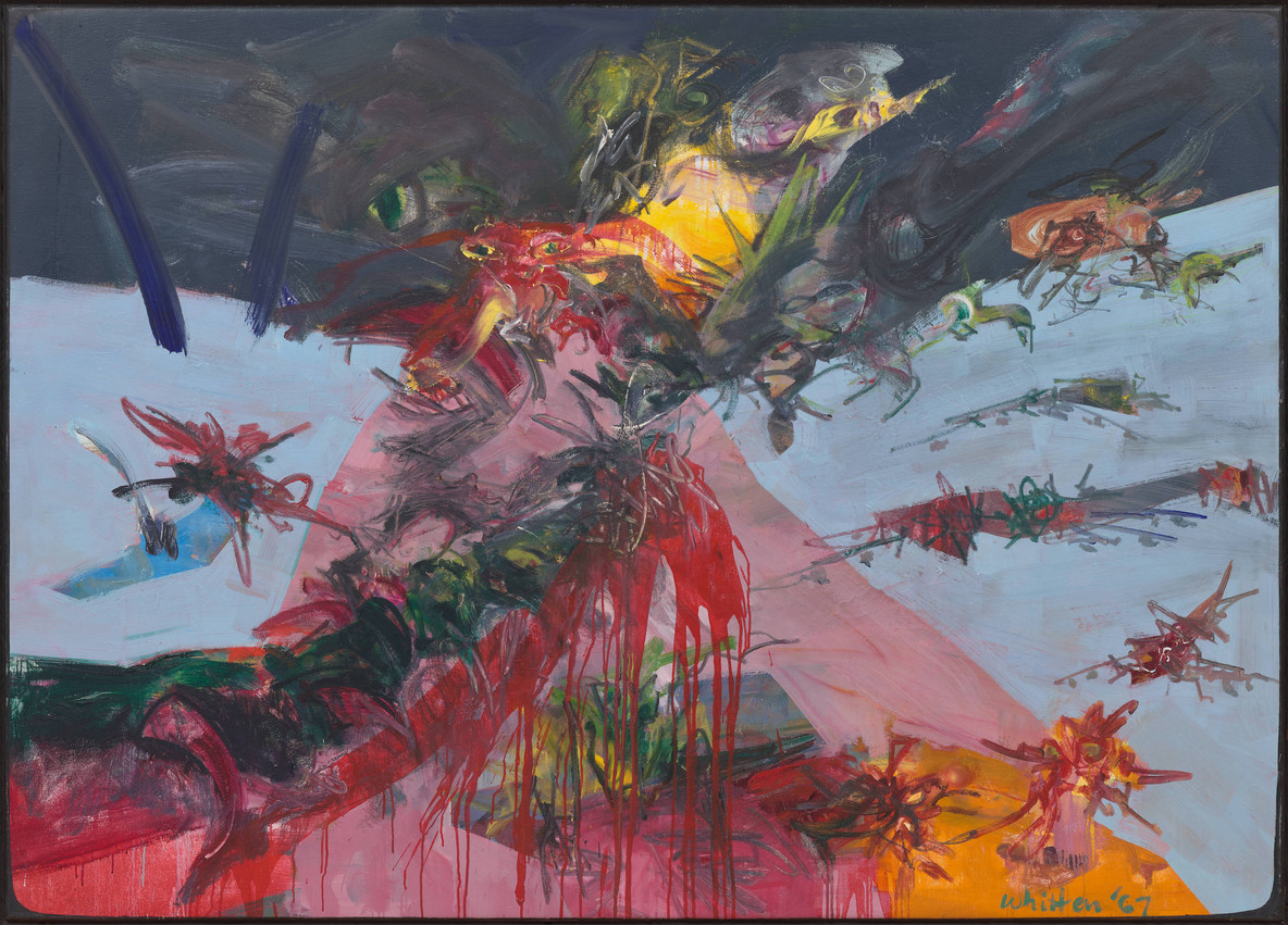 Jack Whitten. NY Battle Ground. 1967. Oil on canvas