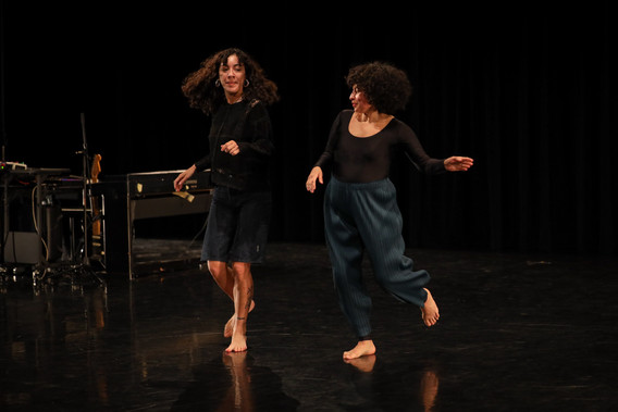 Jazzy Romero and Mariana Valencia performing Arrival (work-in-process).