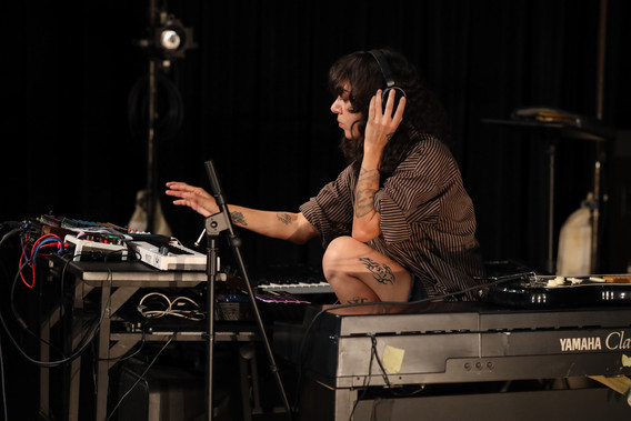 Jazzy Romero during rehearsal for Arrival (work-in-process)