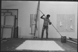Jack Whitten in his 40 Crosby Street Studio in New York in 1979. Image credit: Photographer unknown. © Jack Whitten Estate. Courtesy the Estate and Hauser &amp; Wirth