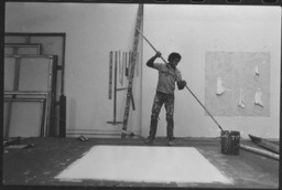 Jack Whitten in his 40 Crosby Street Studio in New York in 1979. Image credit: Photographer unknown. © Jack Whitten Estate. Courtesy the Estate and Hauser & Wirth