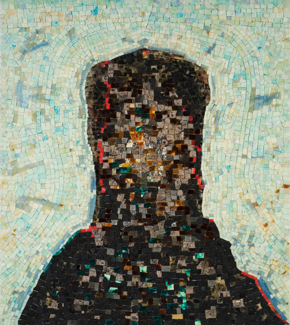 Jack Whitten. Black Monolith II (Homage To Ralph Ellison The Invisible Man). 1994. Acrylic, molasses, copper, salt, coal, ash, chocolate, onion, herbs, rust, eggshell, and razor blade on canvas