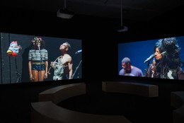 Installation view of Ceremonies Out the the Air: Ralph Lemon, on view at MoMA PS1 from November 14, 2024 through March 24, 2025. Photo: Steven Paneccasio