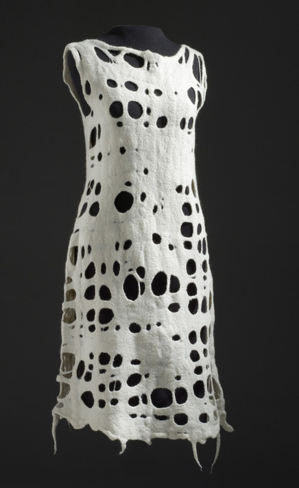 Andrea Zittel. ‘White Felted Dress #3’ from A-Z Fiber Form Uniforms. 2002. Wool