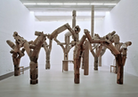 Ai Weiwei. Fragments. 2005. Iron wood (tieli wood) table, chairs, parts of beams and pillars from dismantled temples of the Qing Dynasty (1644–1911). Courtesy of Ai Weiwei Studio. © Ai Weiwei