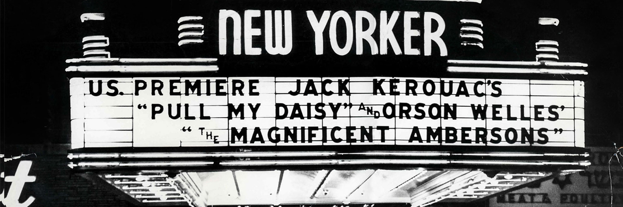 The New Yorker Theater marquee, May 1960
