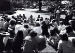 Agnès Varda leads a discussion at the 1976 Flaherty Film Seminar, programmed by Caroline Hennig. Courtesy the Flaherty Film Seminar