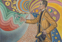 Paul Signac, Opus 217. Against the Enamel of a Background Rhythmic with Beats and Angles, Tones, and Tints, Portrait of M. Félix Fénéon in 1890, 1890, Oil on canvas. 29 x 36 1/2&#34; (73.5 x 92.5 cm), The Museum of Modern Art, New York, Gift of Mr. and Mrs. David Rockefeller