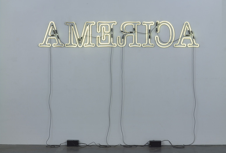 Image credit: Glenn Ligon. Rückenfigur. 2009. Neon and paint. Edition of 3 and 2 APs. © Glenn Ligon. Courtesy of the artist, Hauser & Wirth, and Thomas Dane Gallery