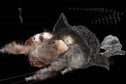 Cave_bureau, Kabage Karanja, Stella Mutegi. The Anthropocene Museum - Of Steam and Struggle. 2019. Digital image. Dimensions variable. The Museum of Modern Art, New York. Committee on Architecture and Design Funds. Photo courtesy the artist.
