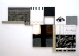 Robert Farber. Western Blot #11. 1992. Oil and gold leaf on wood panels, mouldings. Collection of the Museum of Contemporary Religious Art, Saint Louis University. Photo: Jean Vong
