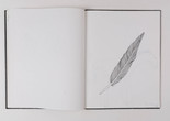 Ruth Asawa. Untitled (SB.082). 1976. pp. 220-221. Ink on paper, 11 × 8 1/2 × 7/8&#34; (27.9 × 21.6 × 2.2 cm) (closed); page: 11 × 8 1/2&#34; (27.9 × 21.6 cm). © 2024 Ruth Asawa Lanier, Inc./Artists Rights Society (ARS), New York. Courtesy David Zwirner