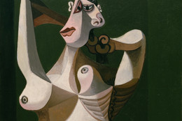 Pablo Picasso. Woman Dressing Her Hair. 1940. Oil on canvas, 51 1/4 x 38 1/4" (130.1 x 97.1 cm). The Museum of Modern Art, New York. Louise Reinhardt Smith Bequest. © 2025 Estate of Pablo Picasso / Artists Rights Society (ARS), New York