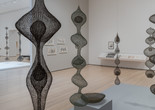 Installation view of Ruth Asawa: A Retrospective, The Museum of Modern Art, New York, October 19, 2025–February 7, 2026