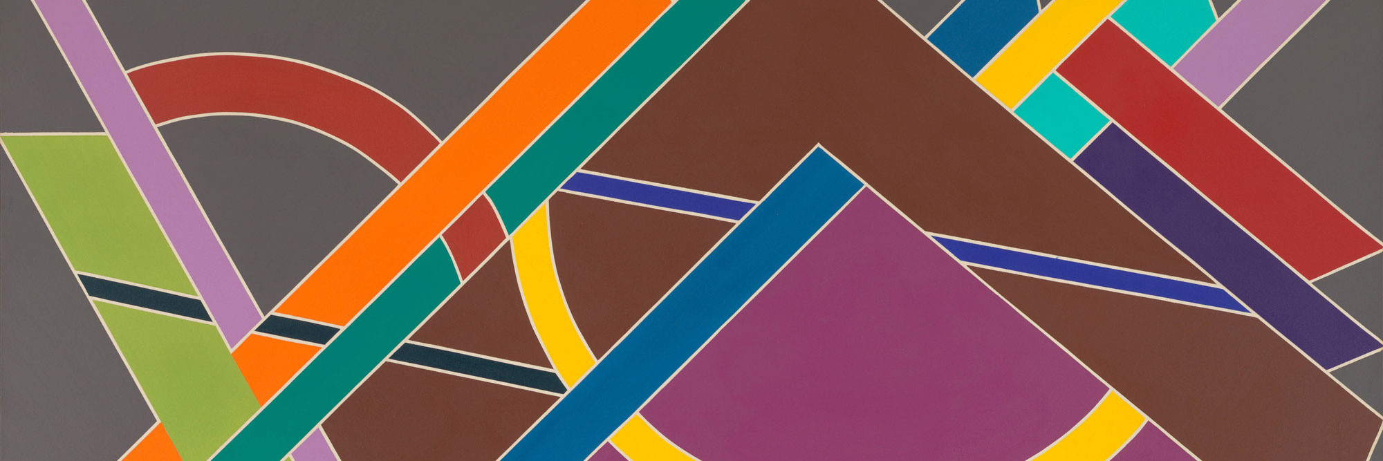 William T. Williams. Elbert Jackson L.A.M.F. Part II. 1969. Acrylic and metallic paint on canvas, 9' 7 1/4" × 9' 1 7/8" (292.7 × 279.1 cm). The Museum of Modern Art, New York. Gift of Carter Burden, Mr. and Mrs. John R. Jakobson and purchase. © 2026 William T. Williams