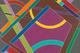 William T. Williams. Elbert Jackson L.A.M.F. Part II. 1969. Acrylic and metallic paint on canvas, 9' 7 1/4" × 9' 1 7/8" (292.7 × 279.1 cm). The Museum of Modern Art, New York. Gift of Carter Burden, Mr. and Mrs. John R. Jakobson and purchase. © 2026 William T. Williams