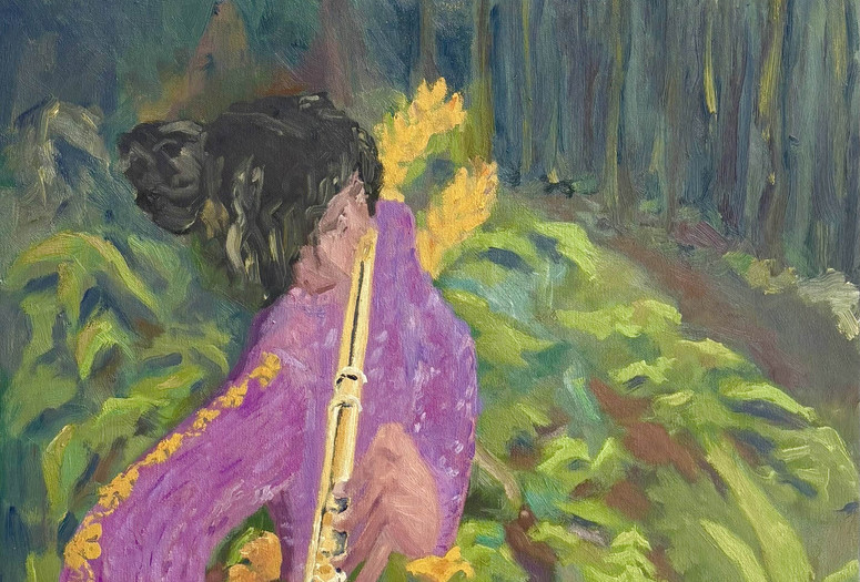 Reuel Villegas. Song in Serenity. 2025. Oil on canvas. Courtesy the artist