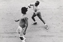 Joanne Leonard. Dancing Seen from Joanne’s Second Story, West Oakland, CA. c. 1967. Gelatin silver print, 5 1/16 × 6 1/16" (12.9 × 15.4 cm). Gift of the artist in honor of Julia Marjorie Leonard and in memory of P. Alfred and Marjorie R. Leonard. © 2026 Joanne Leonard