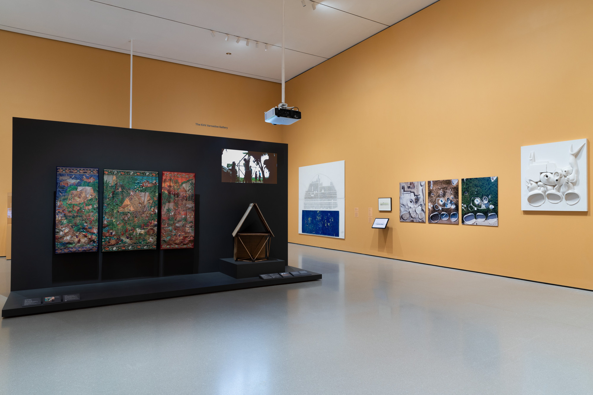Installation view of the gallery “Down to Earth” in the exhibition "1980–Today: Works from the Collection," November 22, 2024–ongoing. Photographed in December 2024 by Jonathan Dorado.