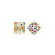 From left: Piet Mondrian. Broadway Boogie Woogie. 1942–43. Oil on canvas, 50 × 50" (127 × 127 cm). The Museum of Modern Art, New York. Given anonymously; Piet Mondrian. Victory Boogie Woogie. 1942–44. Oil, colored paper, and tape on canvas, 50 × 50" (127 × 127 cm). Collection Cultural Heritage Agency of the Netherlands