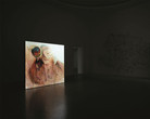 Pierre Huyghe. UUmwelt. 2018–ongoing. Deep image reconstructions, screens, sensors, sound, scents, incubator, flies, sanded wall, and dust. Installation view, Serpentine Galleries, London, October 2018–February 2019. Courtesy of the artist and Serpentine Galleries. © Kamitani Lab/Kyoto University and ATR. Photo: Ola Rindal, Alice Godwin