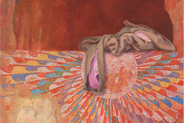 Monika Baer. Untitled. 2022–23. Oil on canvas, 6' 10 11/16" × 65" (210 × 165.1 cm). The Museum of Modern Art, New York. Fund for the Twenty-First Century