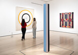 Installation view of Gallery 415: Hard Edges, Expanded Fields, The Museum of Modern Art, New York, ongoing. Photo: Alycia Kravitz