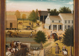 Edward Hicks. The Residence of David Twining. Bucks County, Pennsylvania, 1832–34. Oil on canvas. The Colonial Williamsburg Foundation. Gift of David Rockefeller, 1955; Jean-François Lamoureux and Jean Louis Marin. Centre International du Commerce Extérieur du Sénégal (CICES), Dakar, Senegal. 1971–74. Photo: Michel Fegyveres
