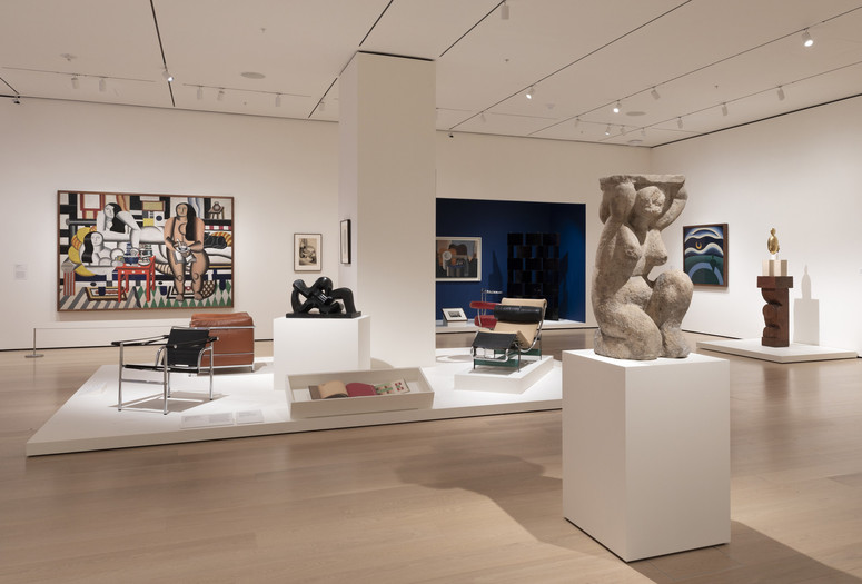Installation view of Gallery 513: The New Spirit in Paris, The Museum of Modern Art, New York, ongoing. Photo: Jonathan Dorado
