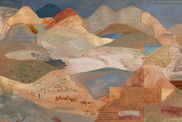 Nilima Sheikh. Home, Land 4. 2025. Mixed tempera on Sanganer paper. Ark Foundation for the Arts, Vadodara, India