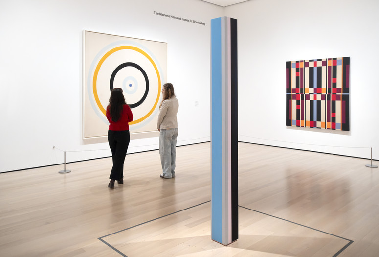 Installation view of Gallery 415: Hard Edges, Expanded Fields, The Museum of Modern Art, New York, ongoing. Photo: Martin Seck