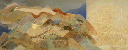 Nilima Sheikh. Home, Land 2. 2024. Mixed tempera on Sanganer paper. Sunita and Vijay Choraria.