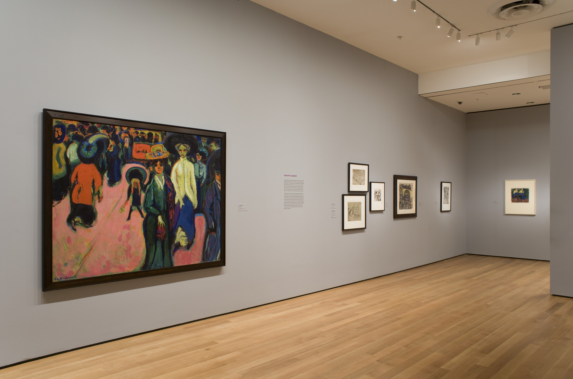 Installation view of the exhibition, "Kirchner and the Berlin 1913-15" MoMA