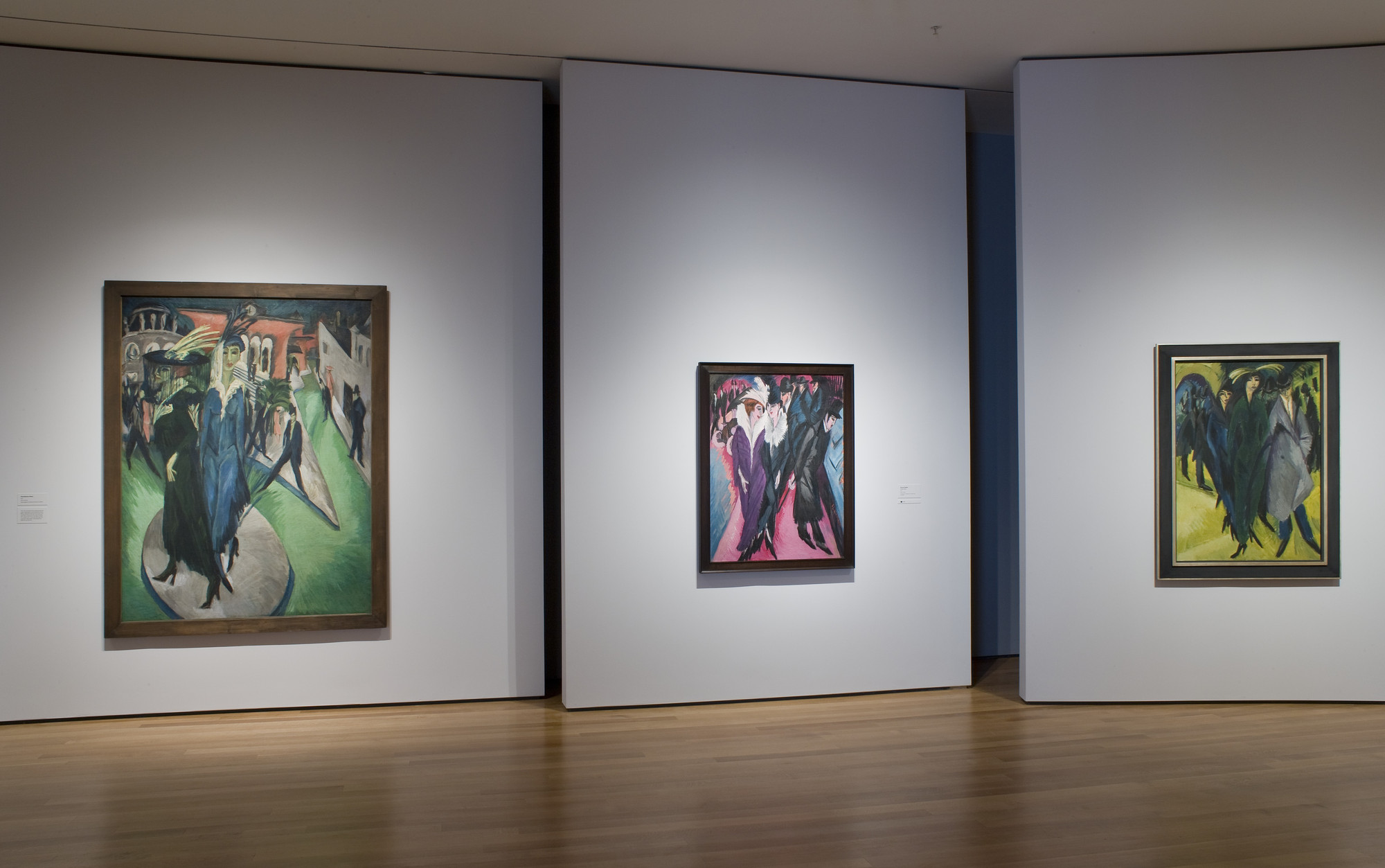 Installation view of the exhibition, "Kirchner and the Berlin 1913-15" MoMA