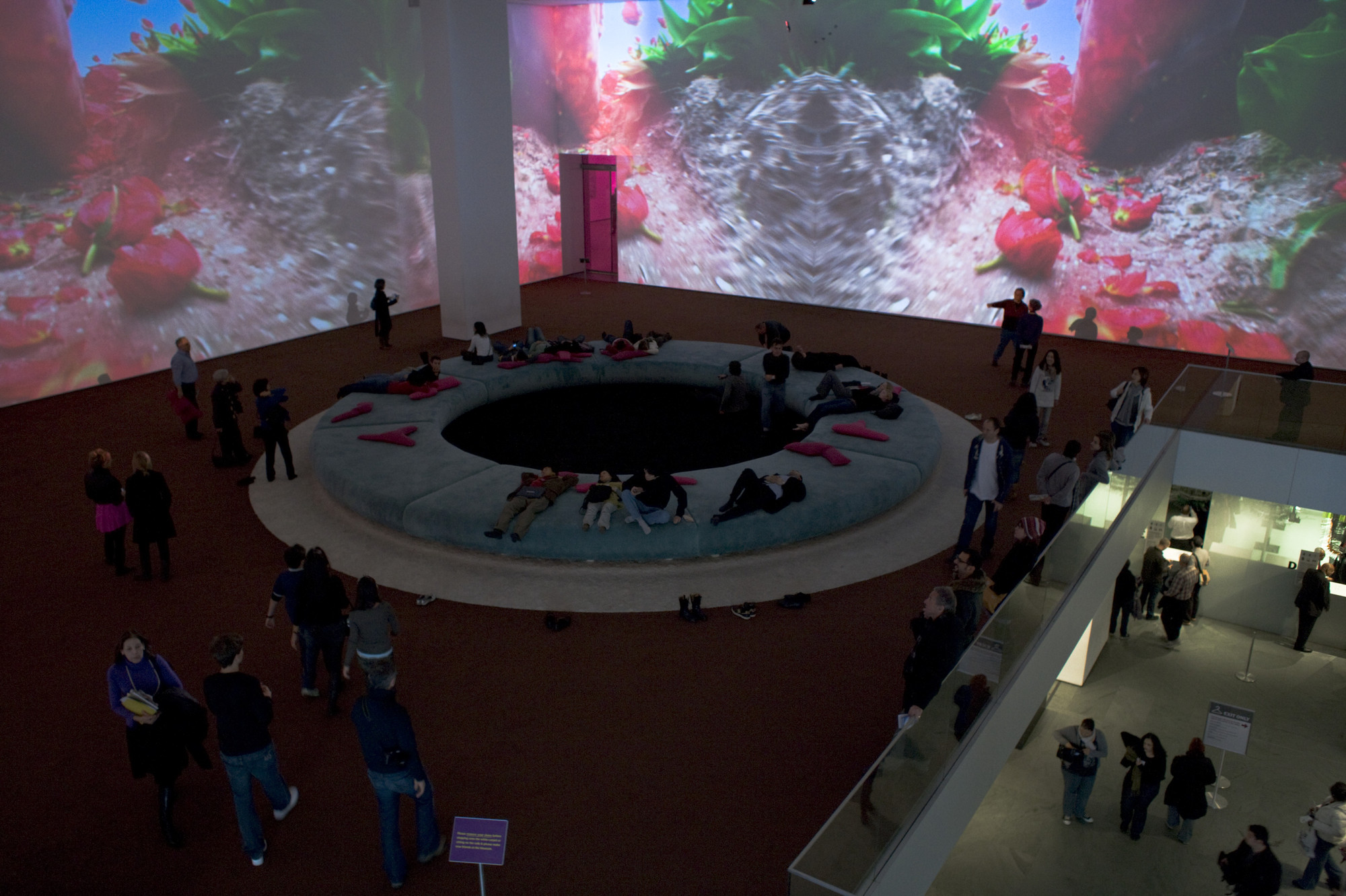Installation view of the exhibition "Pipilotti Rist Pour Your Body Out