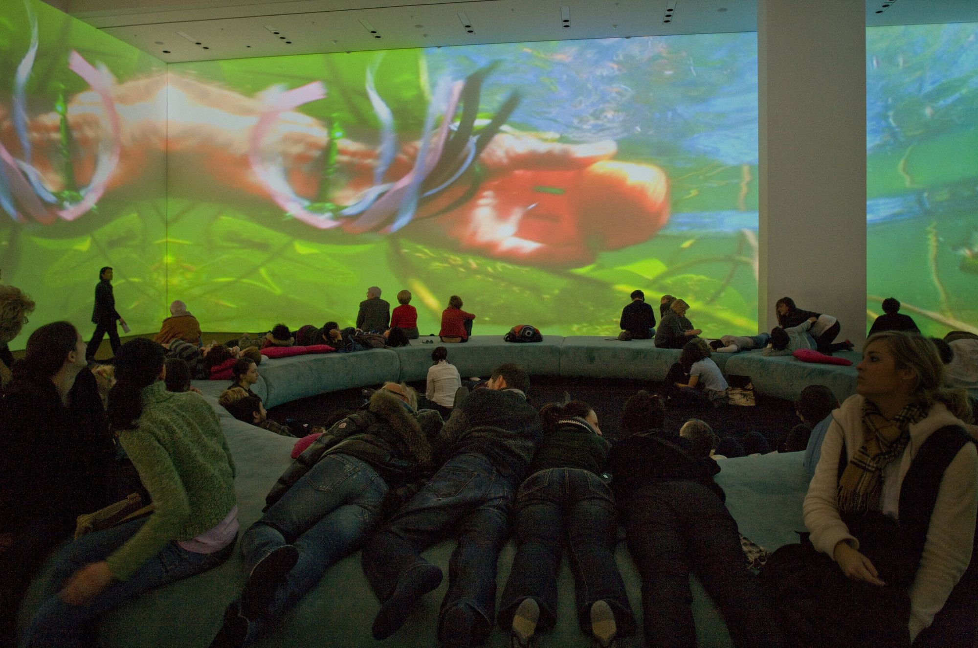 Installation view of the exhibition "Pipilotti Rist Pour Your Body Out
