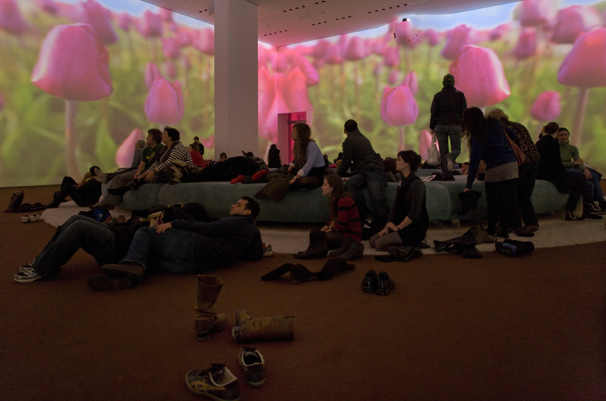 Installation view of the exhibition "Pipilotti Rist Pour Your Body Out
